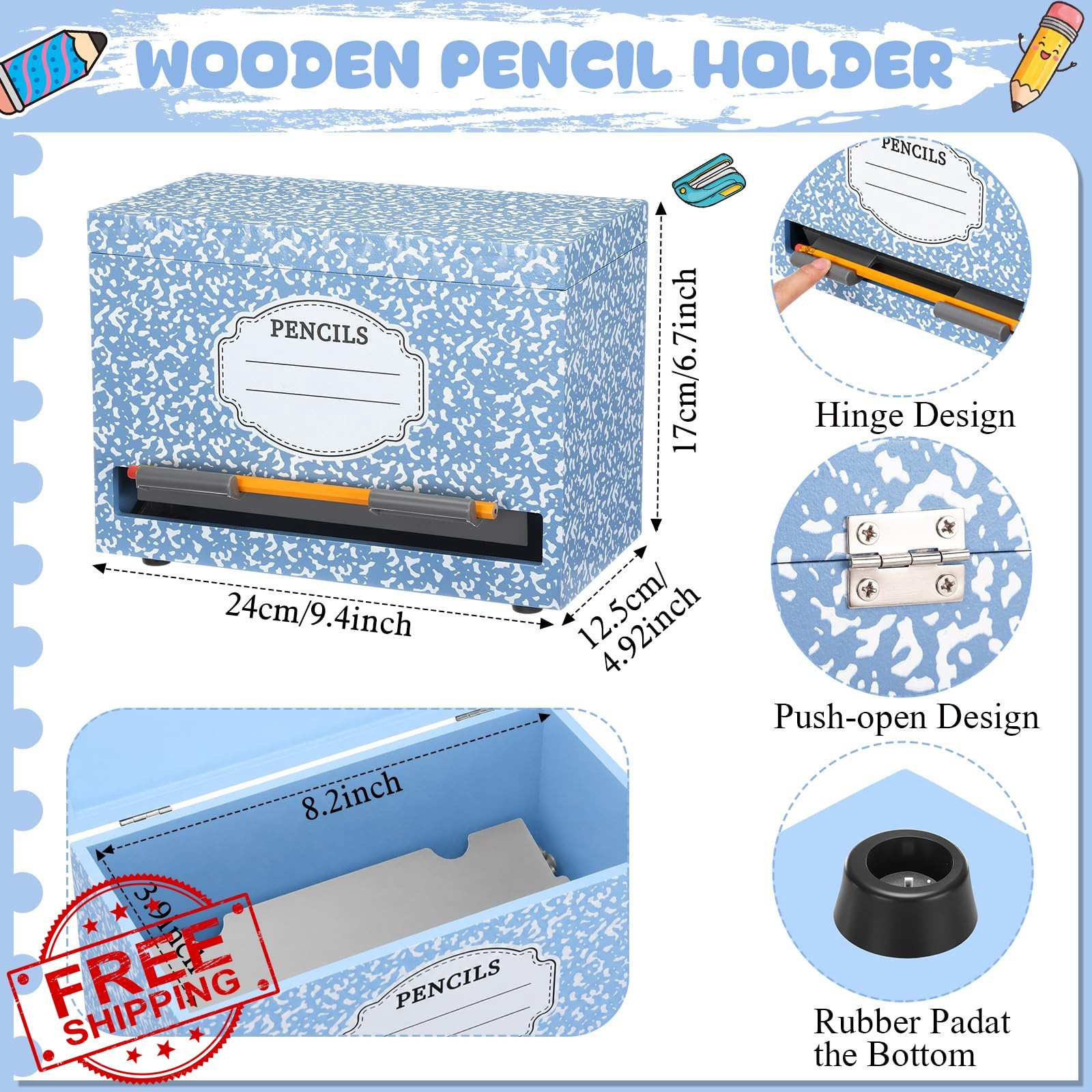 Yalikop 1 Notebook Blue Pencil Dispenser