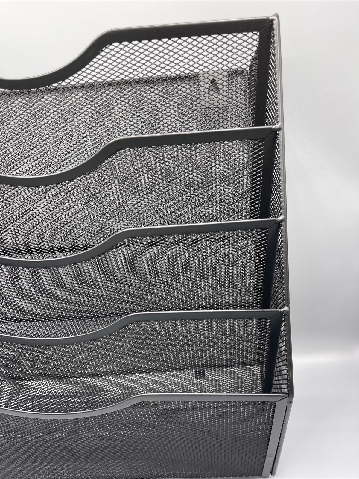 5 Pockets Mesh Hanging File Holder Organizer Wall Mounted Black