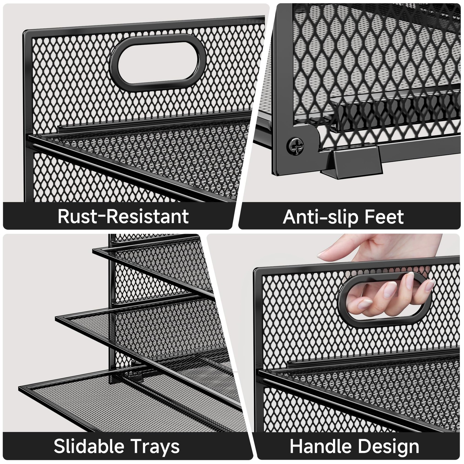 6-Tier Paper Organizer for Desk with Handle, Heavy Duty Metal File Organizer …