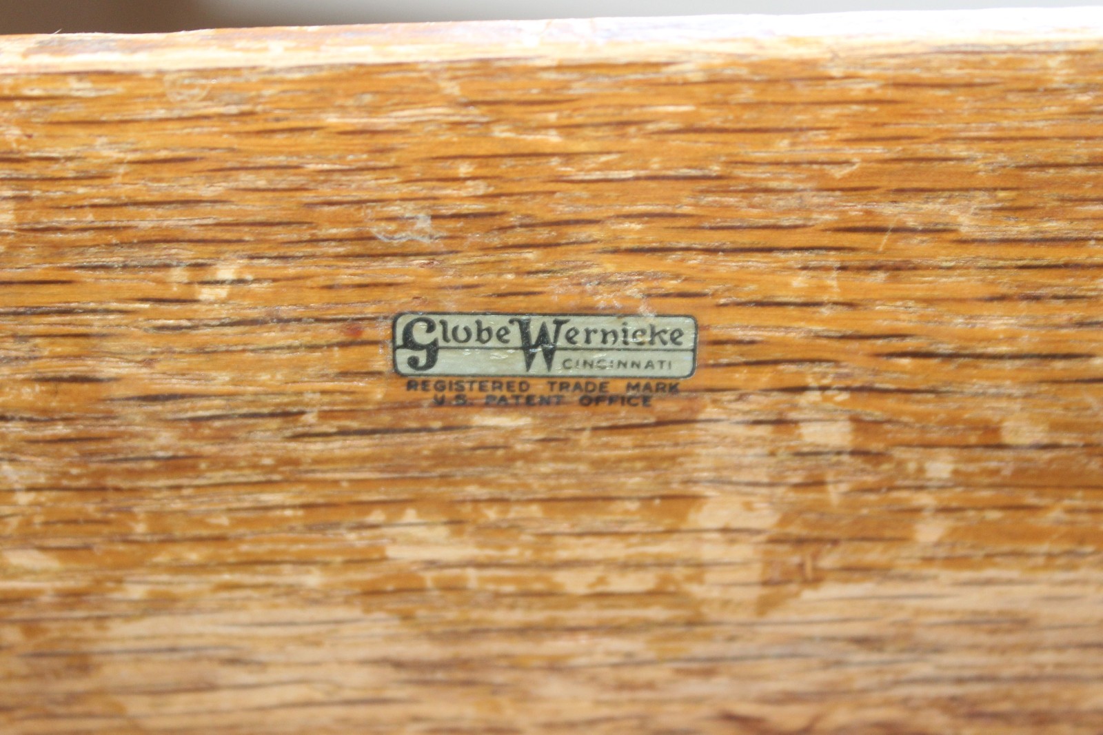 Vintage Mid Century Globe Wernicke Wooden Paper Tray Desk Storage