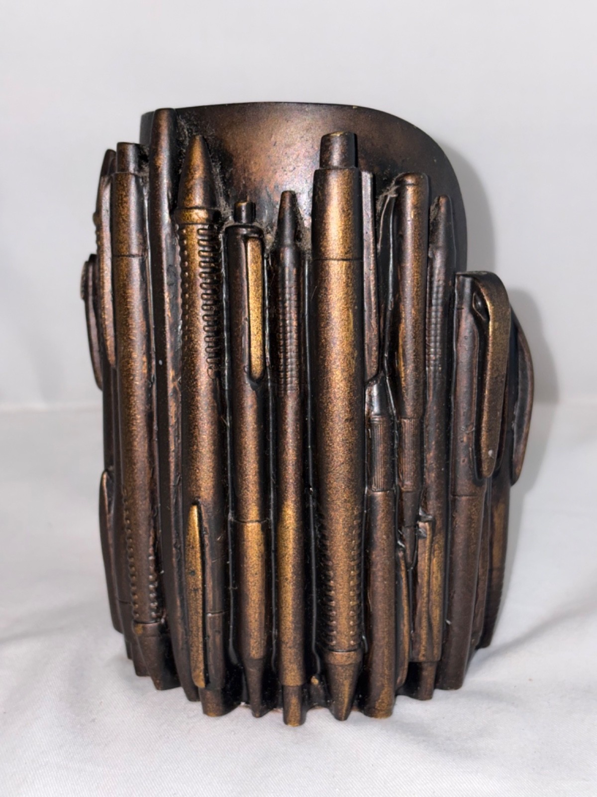 VTG Retro Pen Holder “The Pen is Mightier Than the Sword” Office Desk Organizer