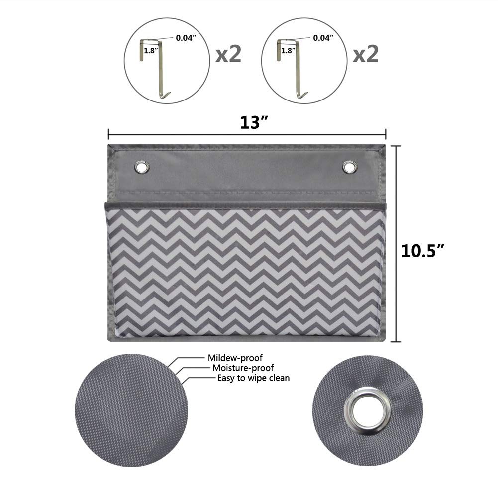 Eamay Wall Mount/Over Door File Hanging Storage 4 Pocket – Wave Pattern
