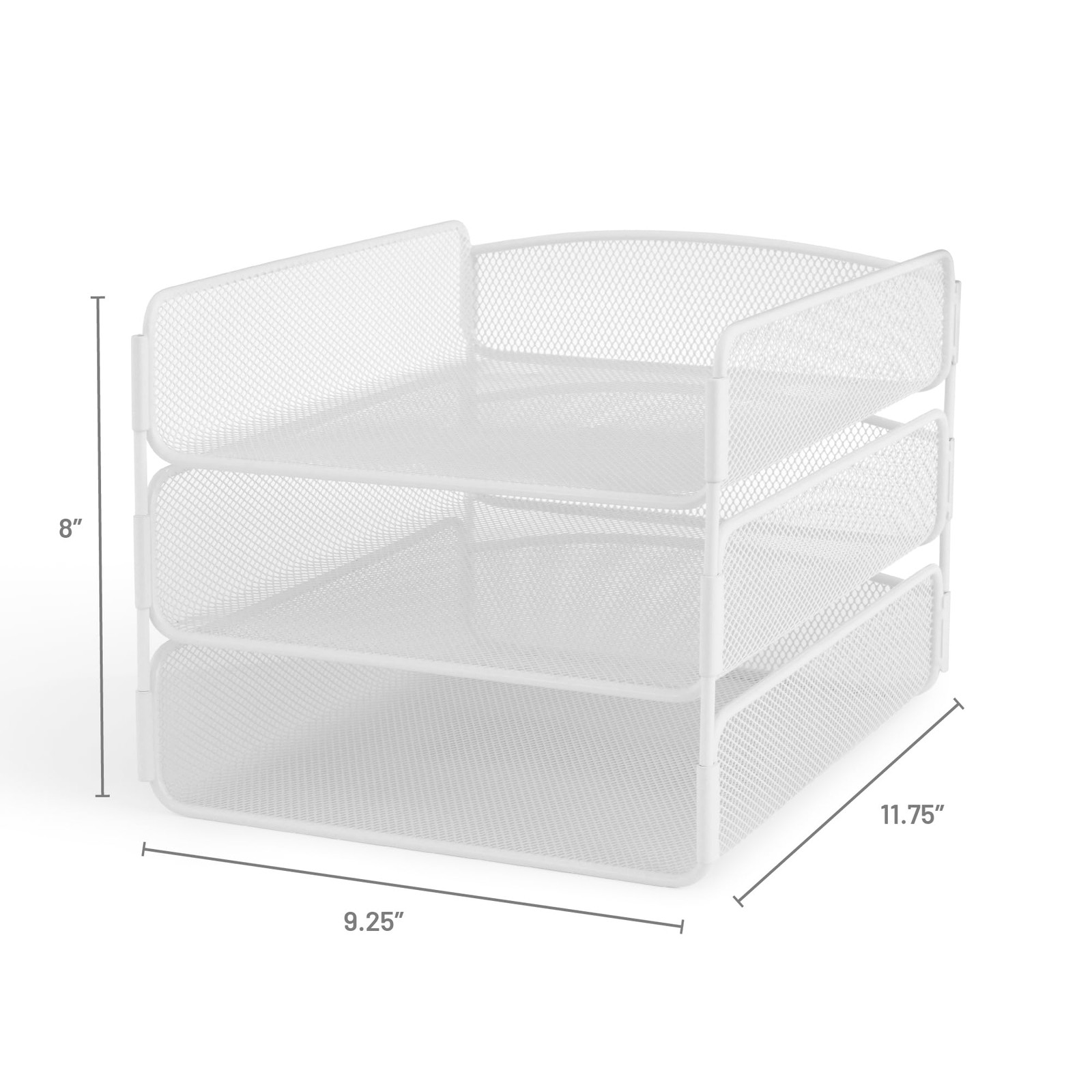 Safco Onyx Desk Organizer 3 Trays Office And Classroom Mailbox Paper And Mail