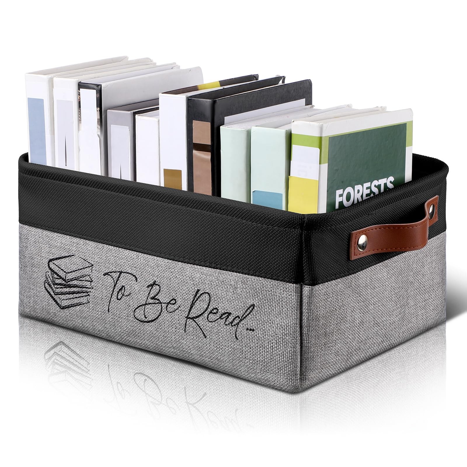 TBR Book Storage Basket To Be Read List Bin Bookish Accessories Organizer