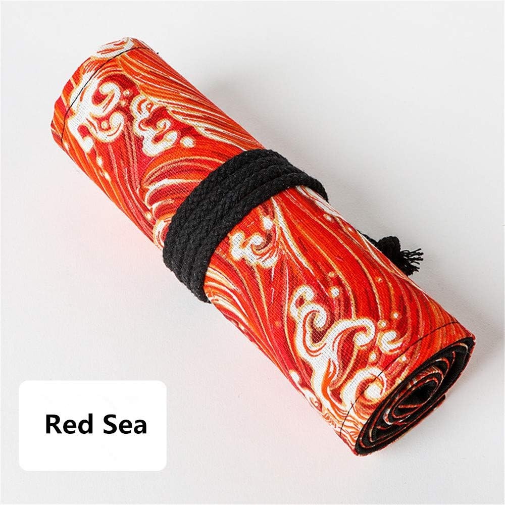 48-Slot Colored Pencil Roll Holder – Portable Canvas Organizer for Artists