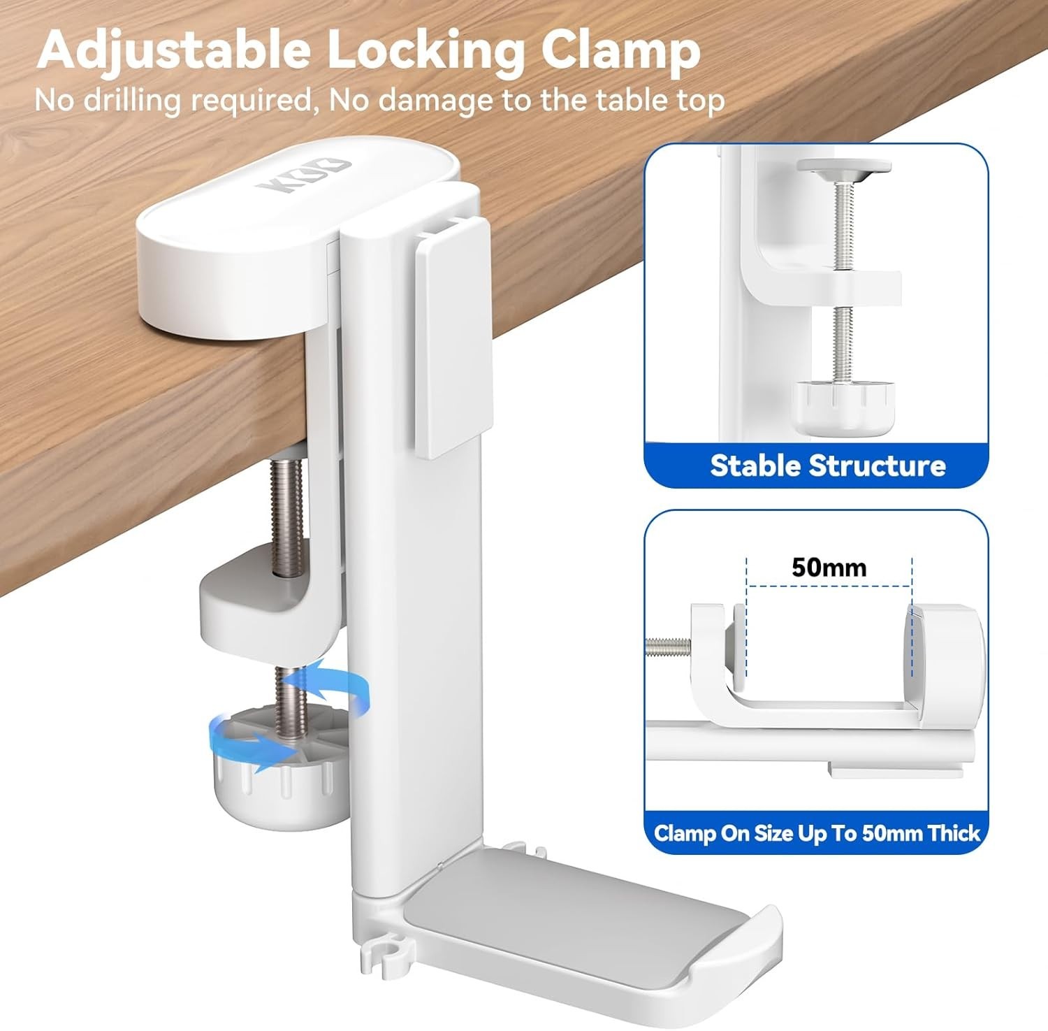 Modern Rotating Desk Organizer with Detachable Storage & Cup Holder – White