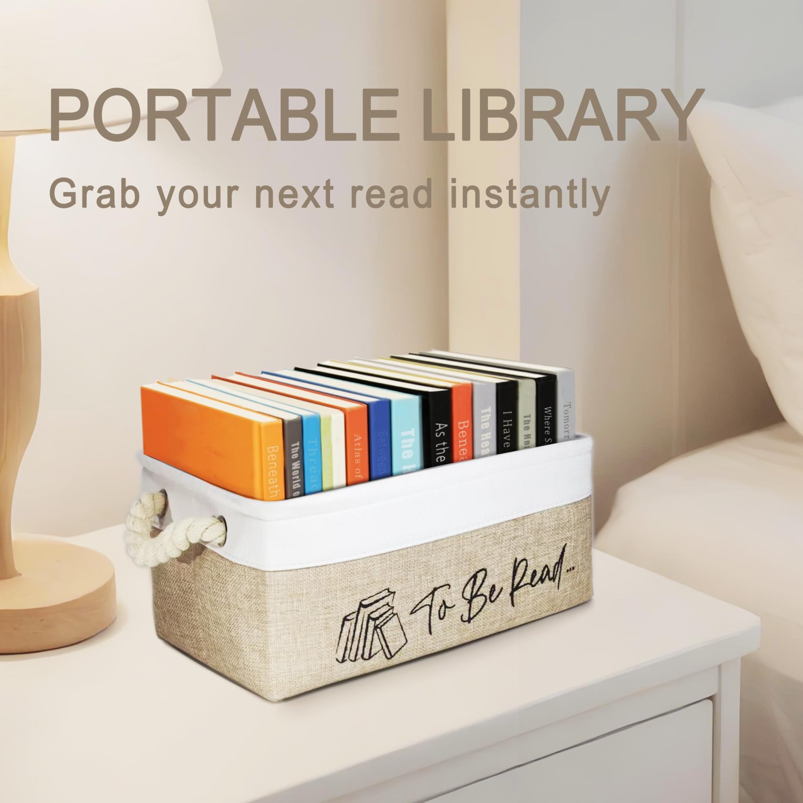 Book Lovers Gifts TBR Book Storage Basket to Be Read List Storage Bin Reading…