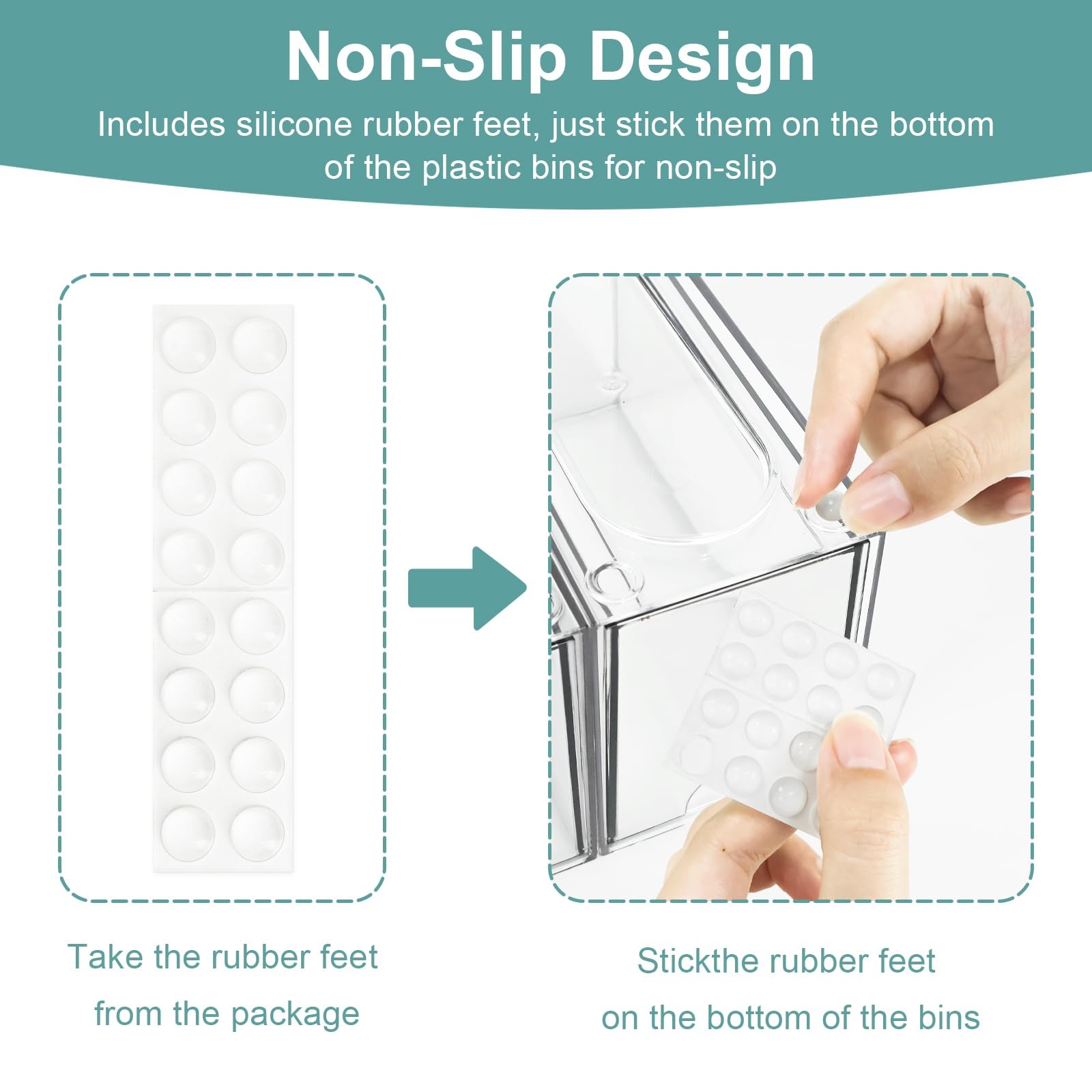 6 Tea Bag Organizer and Storage, Acrylic 6.5″ x 3″ x 3.9″, Clear