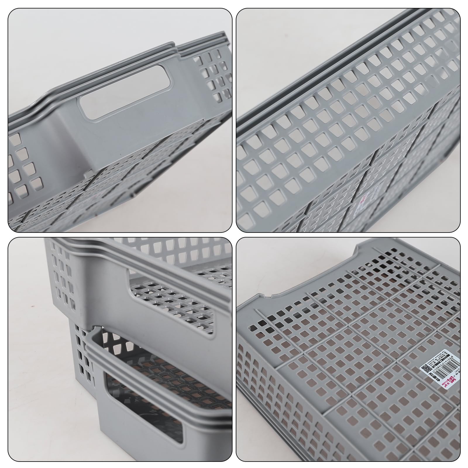 6 PCS Plastic A4 Paper Organizer Tray Stackable File Document Letter Basket