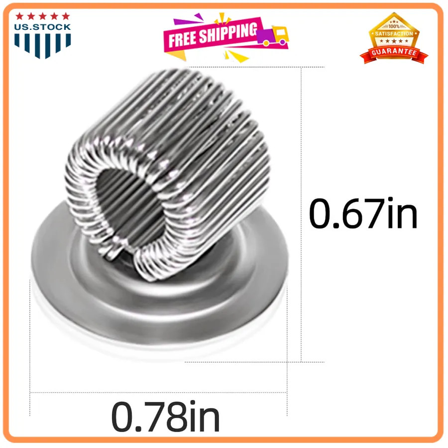 8 Pcs Adjustable Spring Pen Holder Clips Self Adhesive Manganese Steel Silver