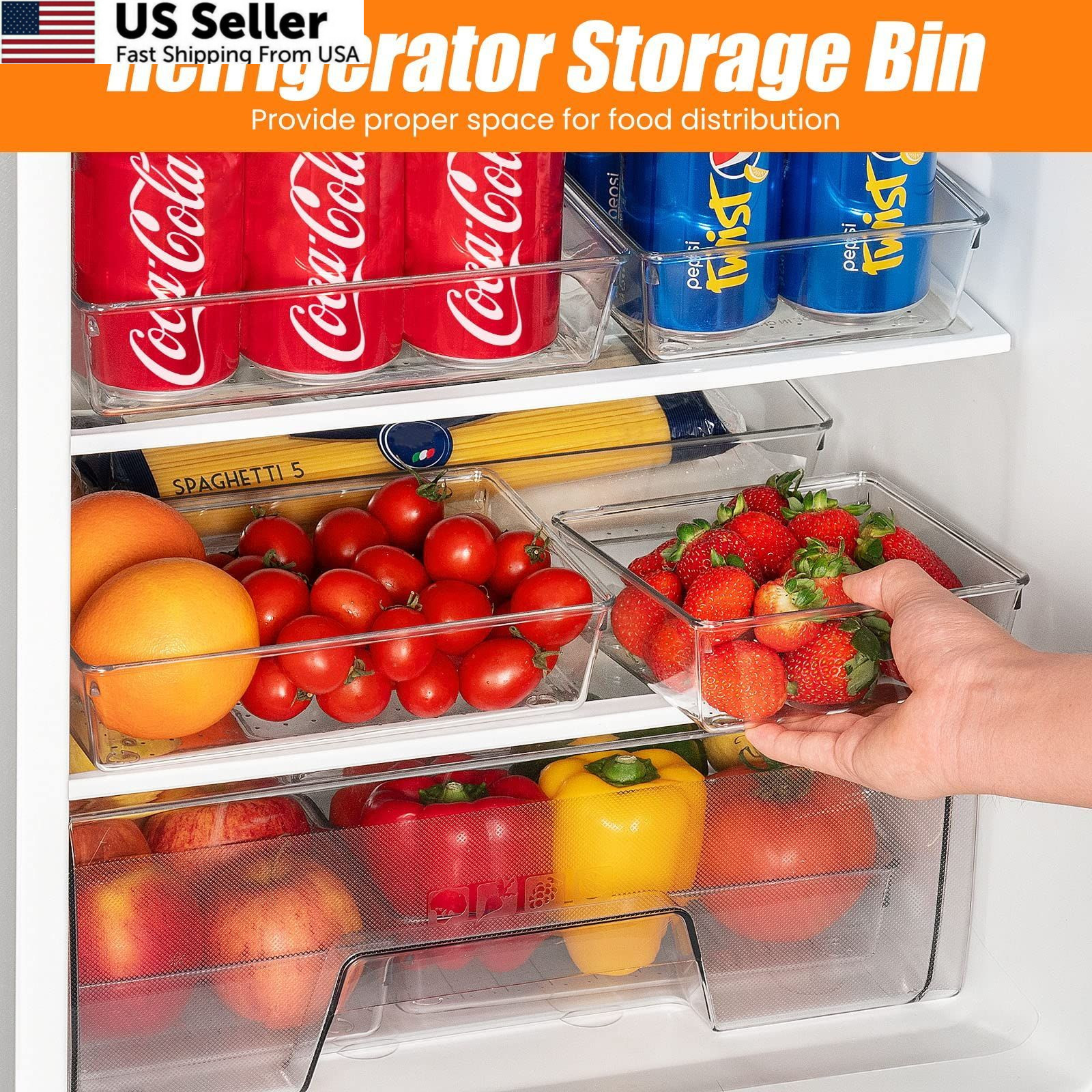 Criusia 6 Pcs Large Size Clear Drawer 6 PACK, Plastic Organizer