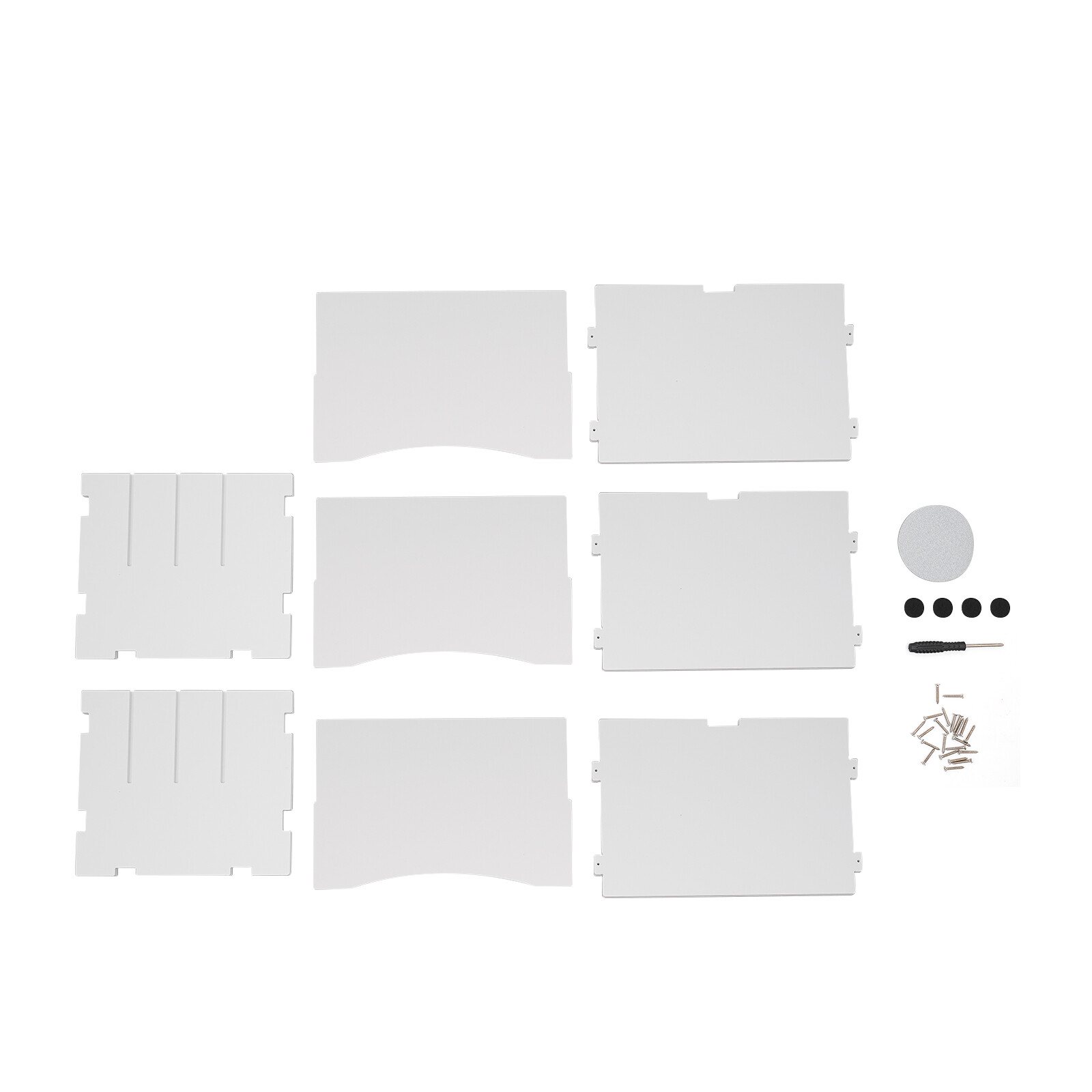 Desktop Organizer 2 Pack 4 Compartment File Sorter White Office Desk Accessories