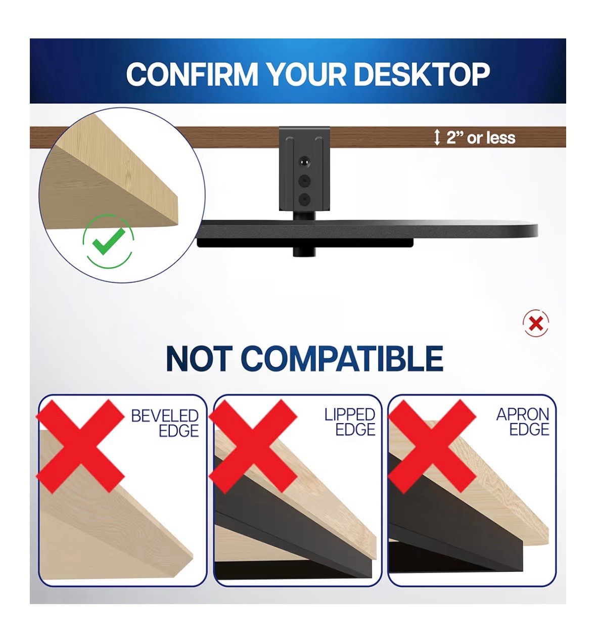 VIVO Clamp On Keyboard Tray 23×10 Rotating Under Desk Ergonomic Black