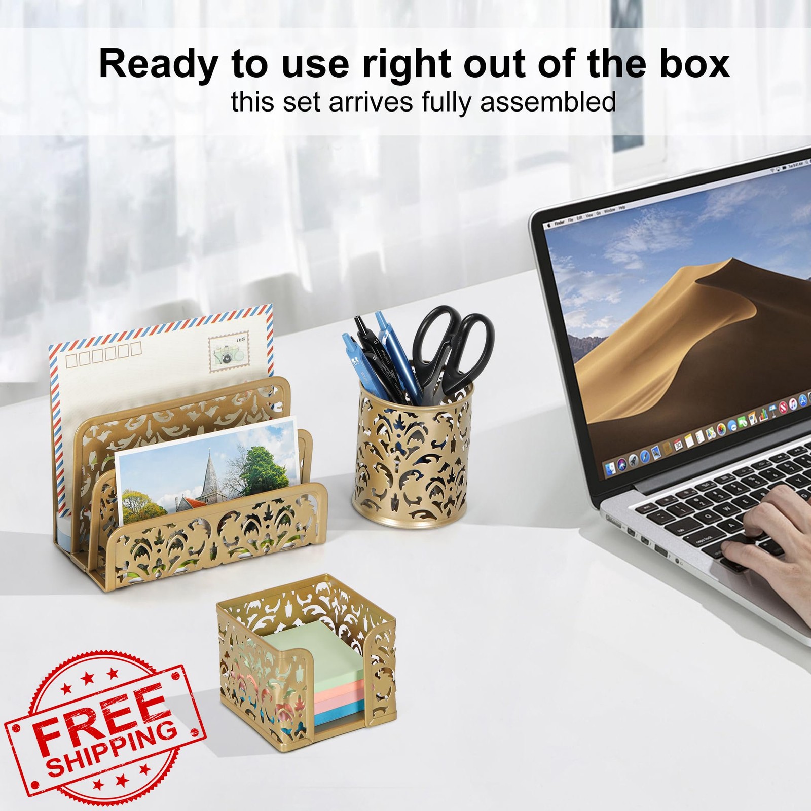 EasyPAG desk organizer set Gold