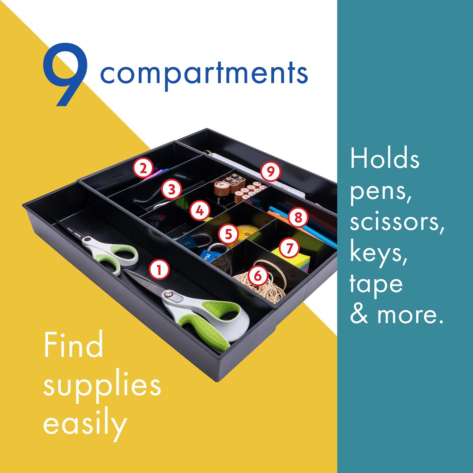 Expandable Office Drawer Organizer – Desk Storage Tray for Home & Office, Adjust