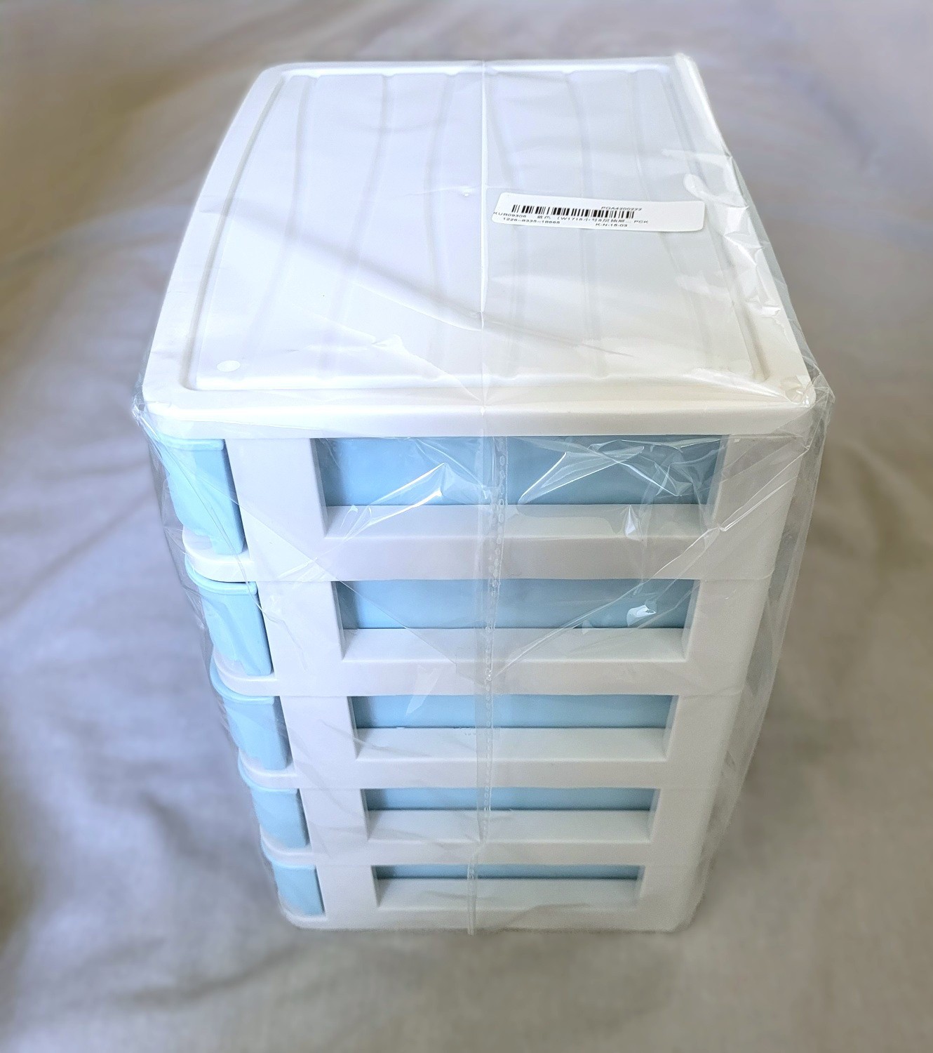 Desk Drawer Organizer 5 Drawers + Divided Top Tray Desktop Storage NEW