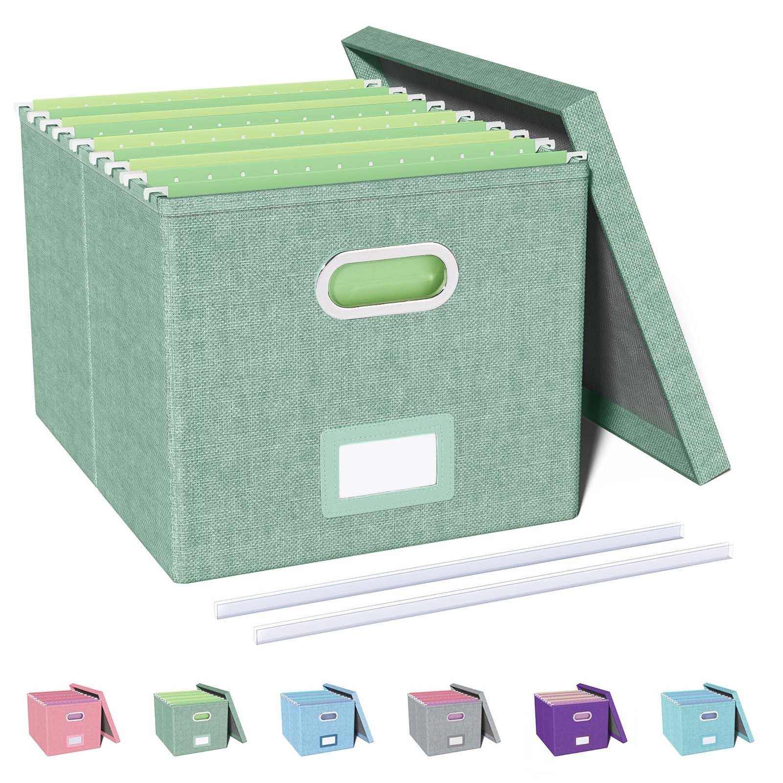 Oterri File Organizer, Box, Cabinet for Letter 1 pack, Green