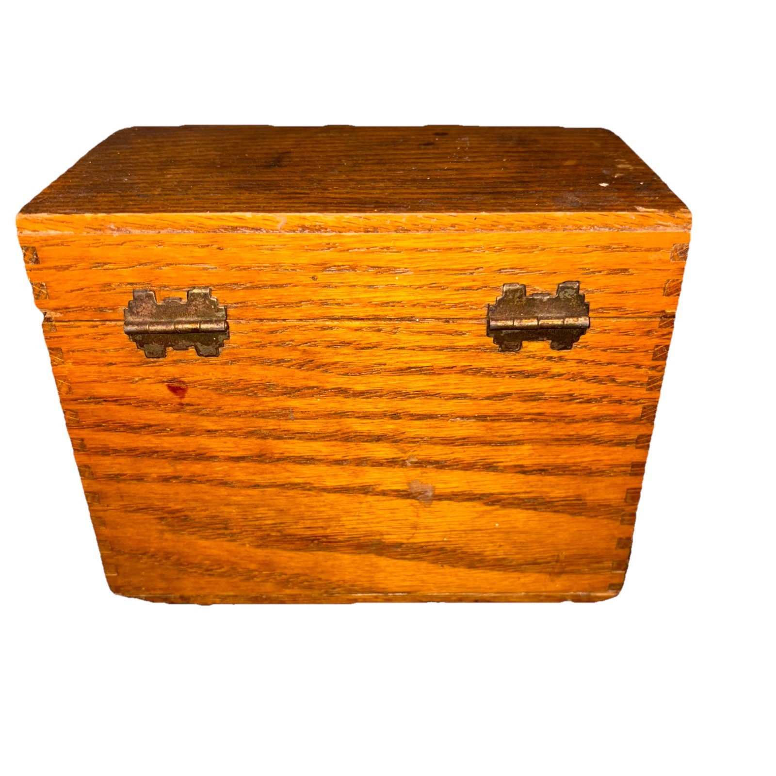 Vintage 1920s Globe Wernicke Oak Wood 84C File Recipe Index Card Storage Box