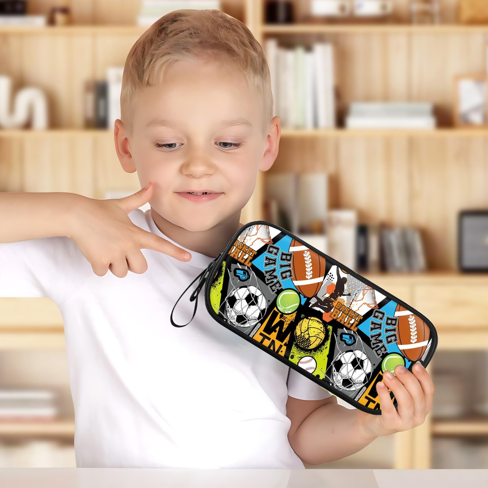 Large Pencil Case for Boys,Sports Boys Pencil Pouch for Kids Teens School,Lar…