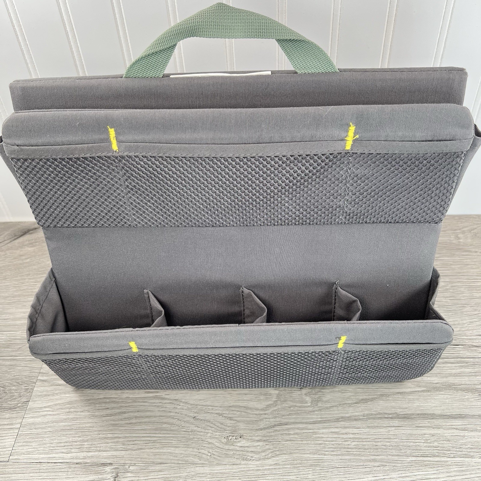 IKEA OVNING Desk Organizer Grey Cloth Storage Standing Supply Holder 12.5 x 10″
