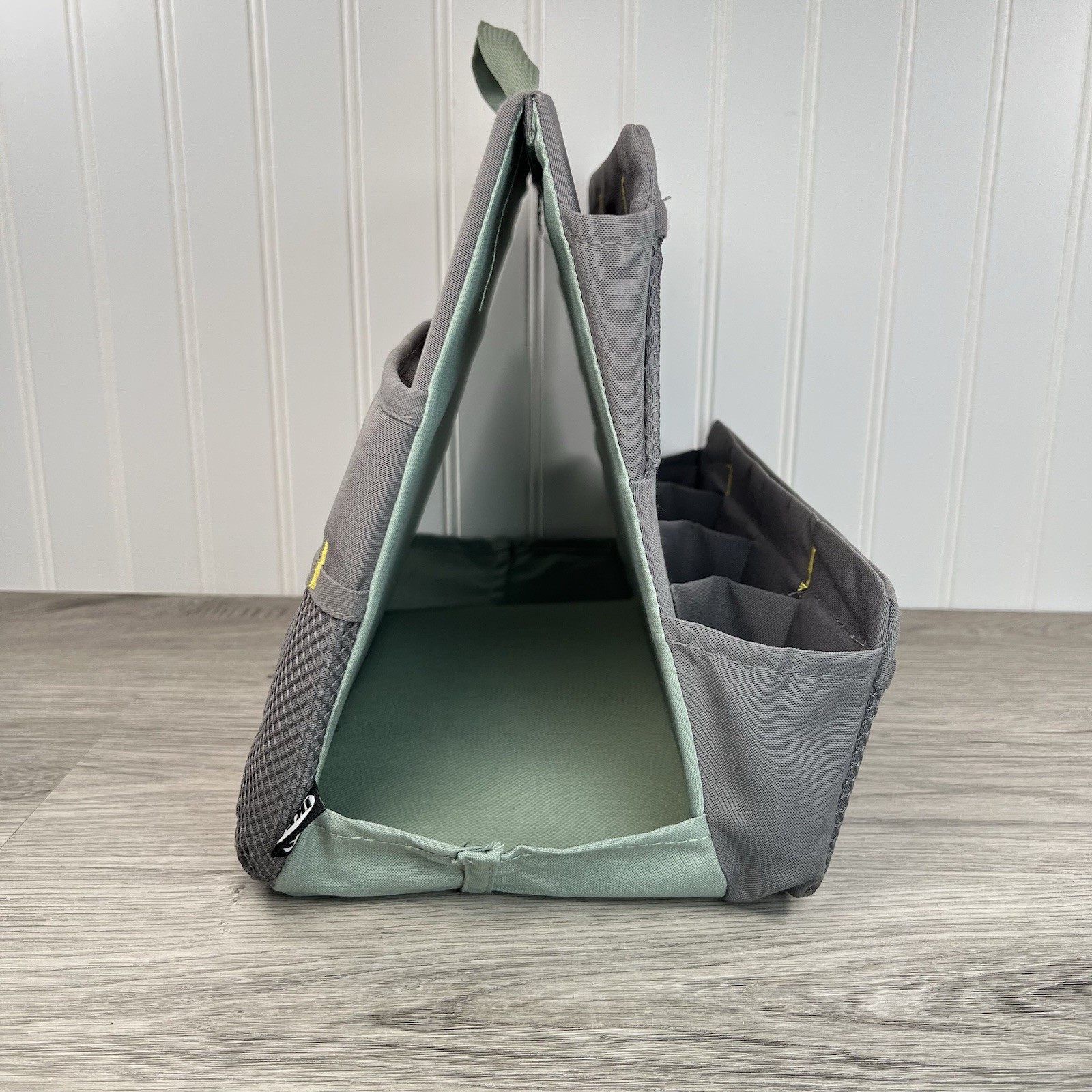 IKEA OVNING Desk Organizer Grey Cloth Storage Standing Supply Holder 12.5 x 10″