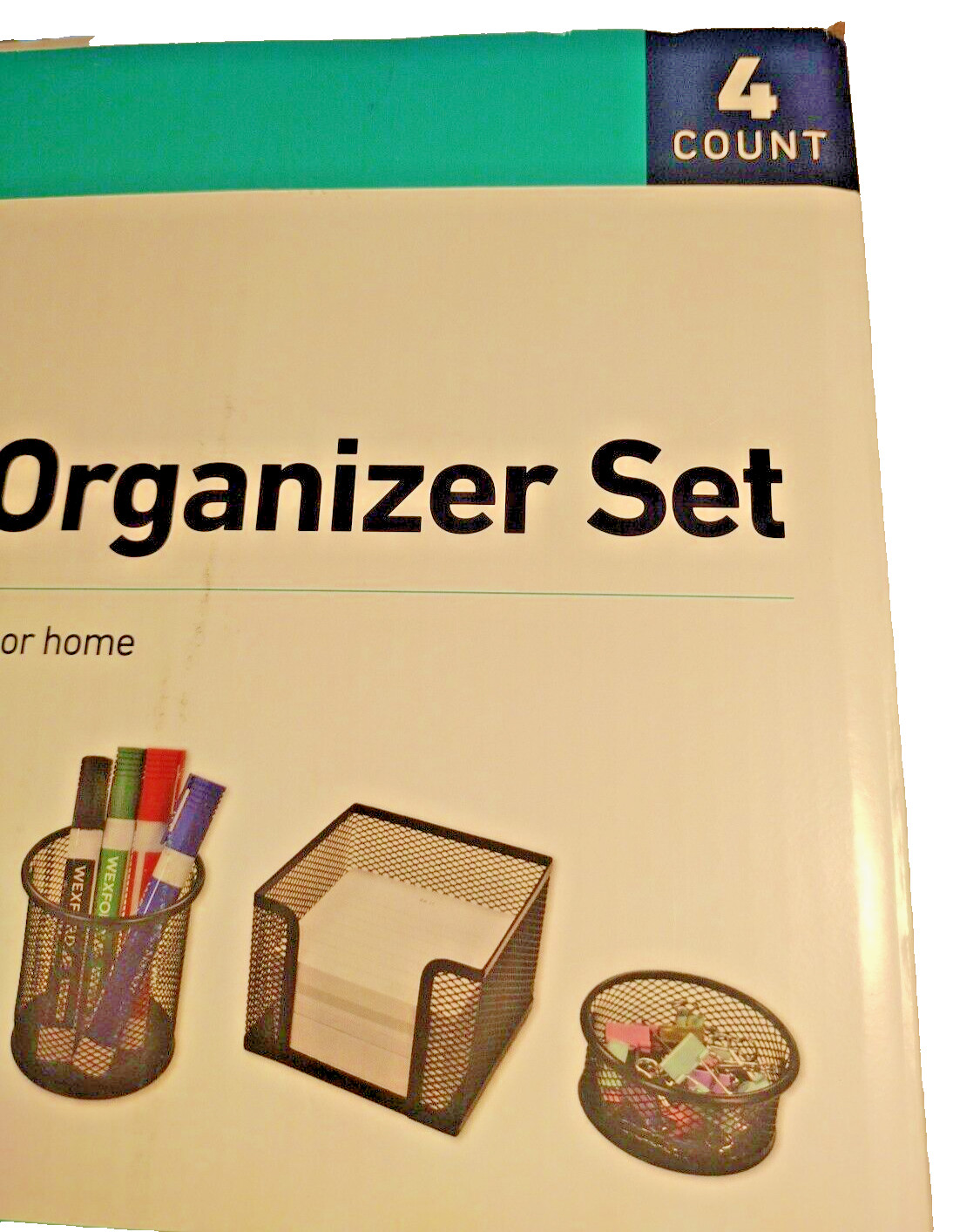 Desk Organizer Set 4 Count Wexford – Ideal for Office, School, or Home NEW