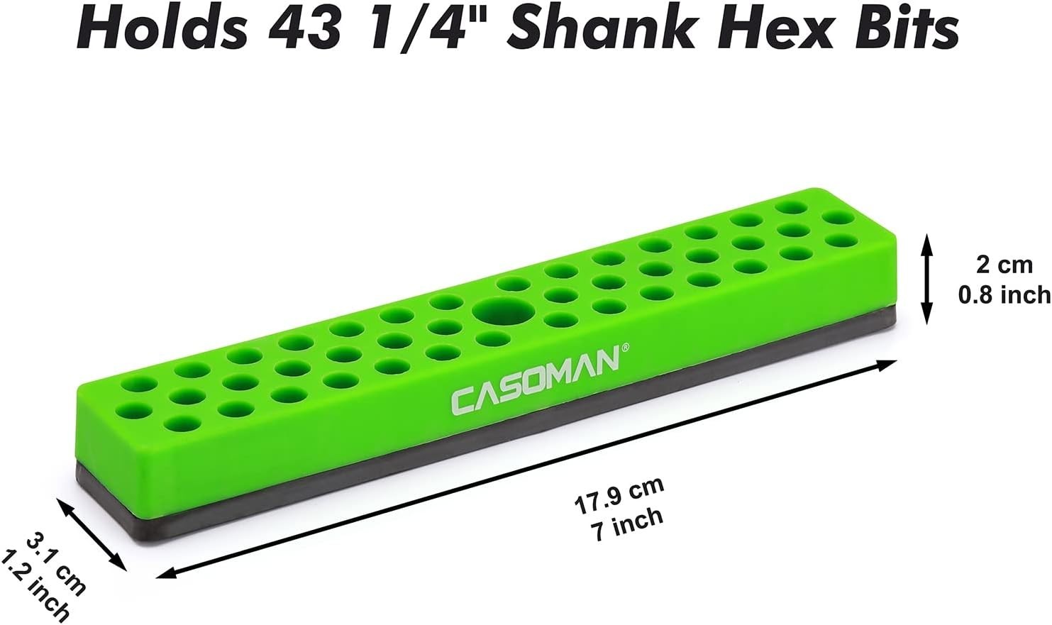 Compact 7″ Hex Bit Organizer with Magnetic Base – Protect Your Surfaces in Style