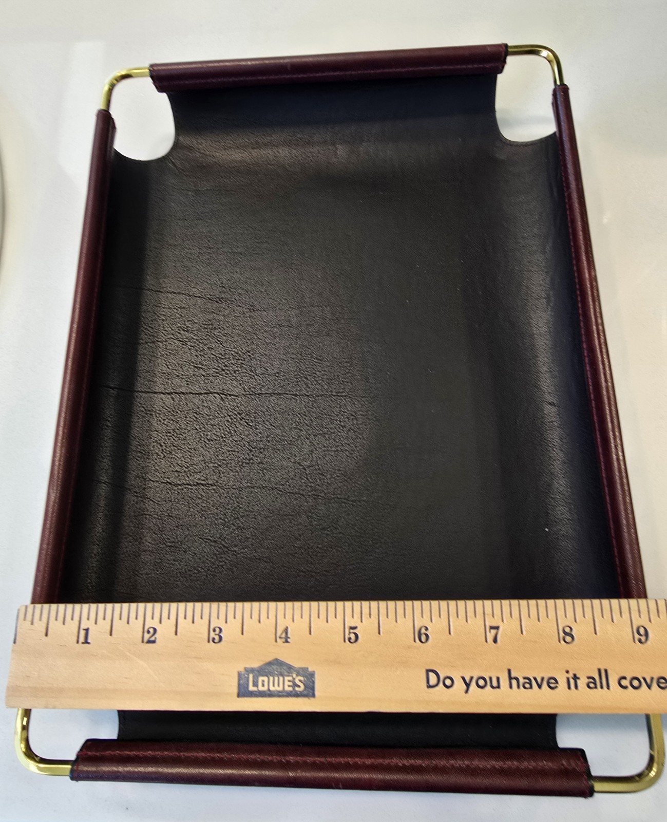 Gold Pfeil Burgundy Leather Desk Organizer Set