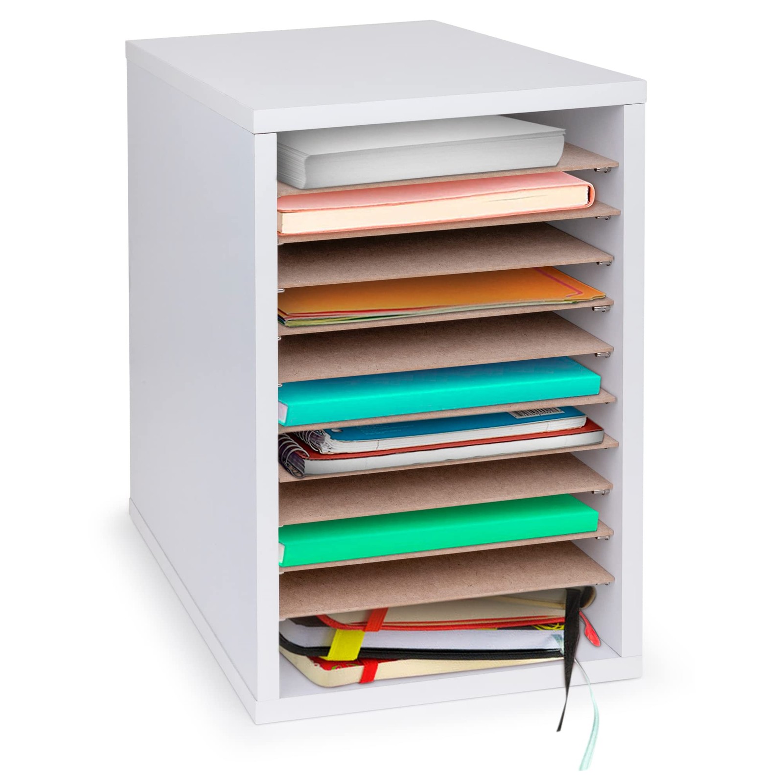 Classroom Mailbox – 11 Compartment Wooden Mail Organizer, Construction Paper …