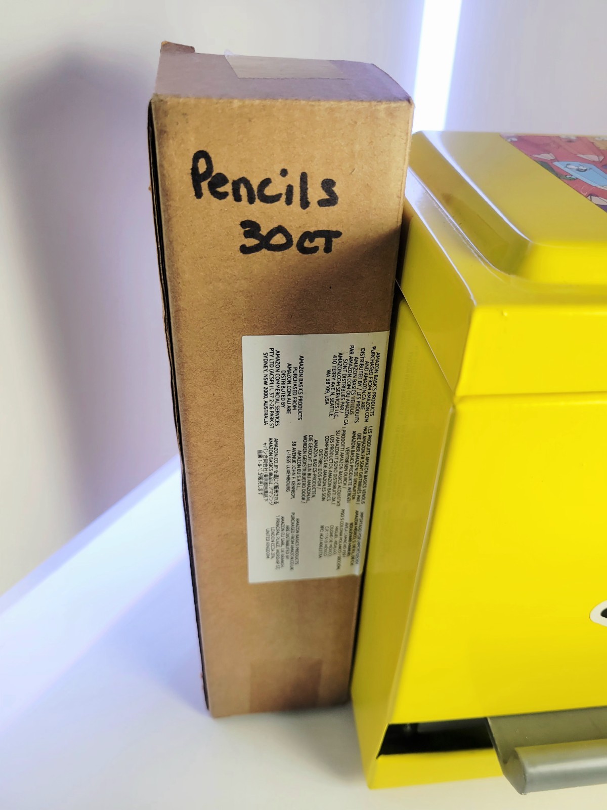 Yellow Classroom Pencil Dispenser & Pencils
