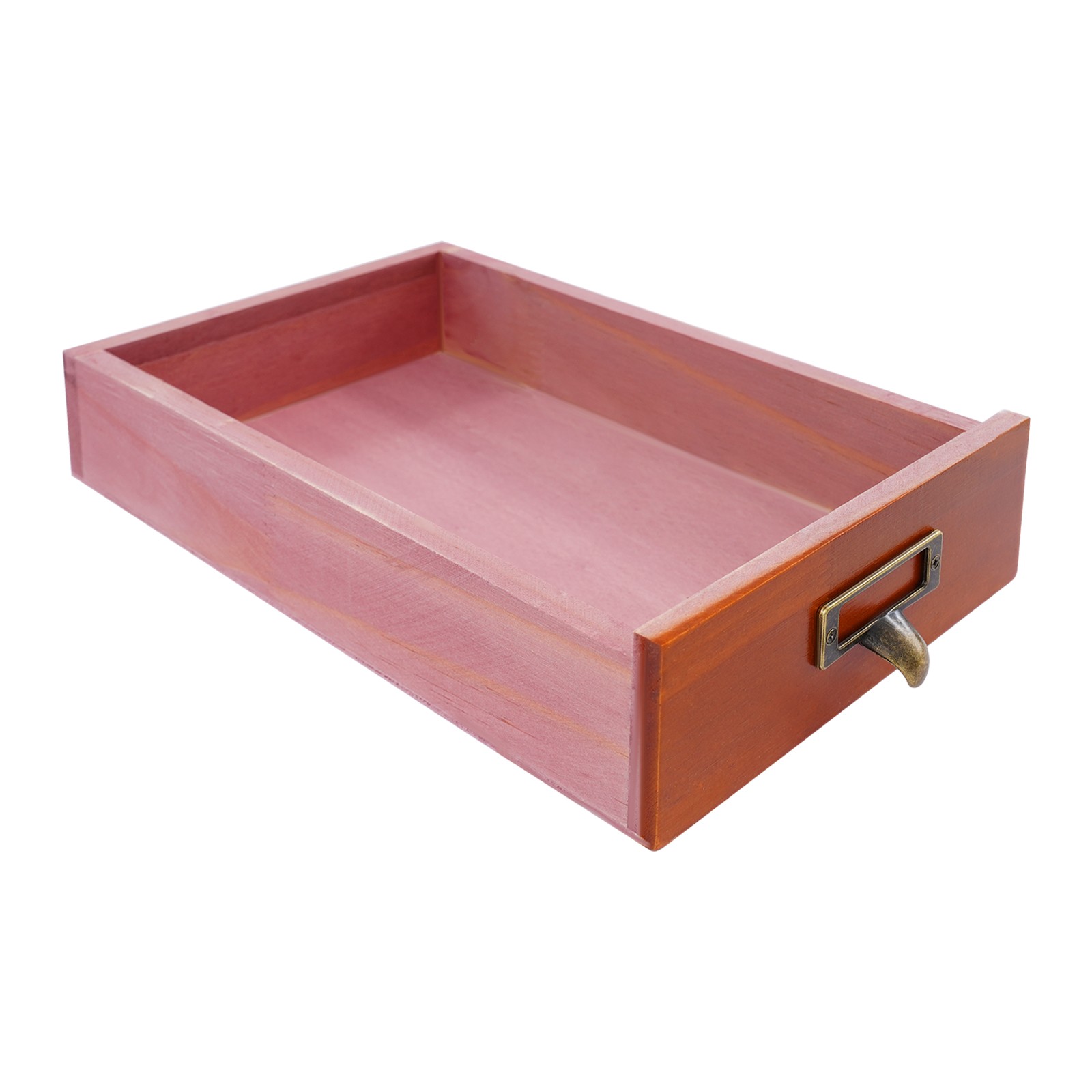 4 Pack 3 Drawer Wooden Desktop Organizer Drawer Storage Box For Tabletop- Brown