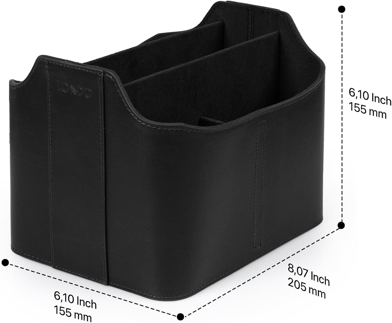 PU Leather Remote Control Holder, Office Supplies Desk Organizer with Tablet Slo