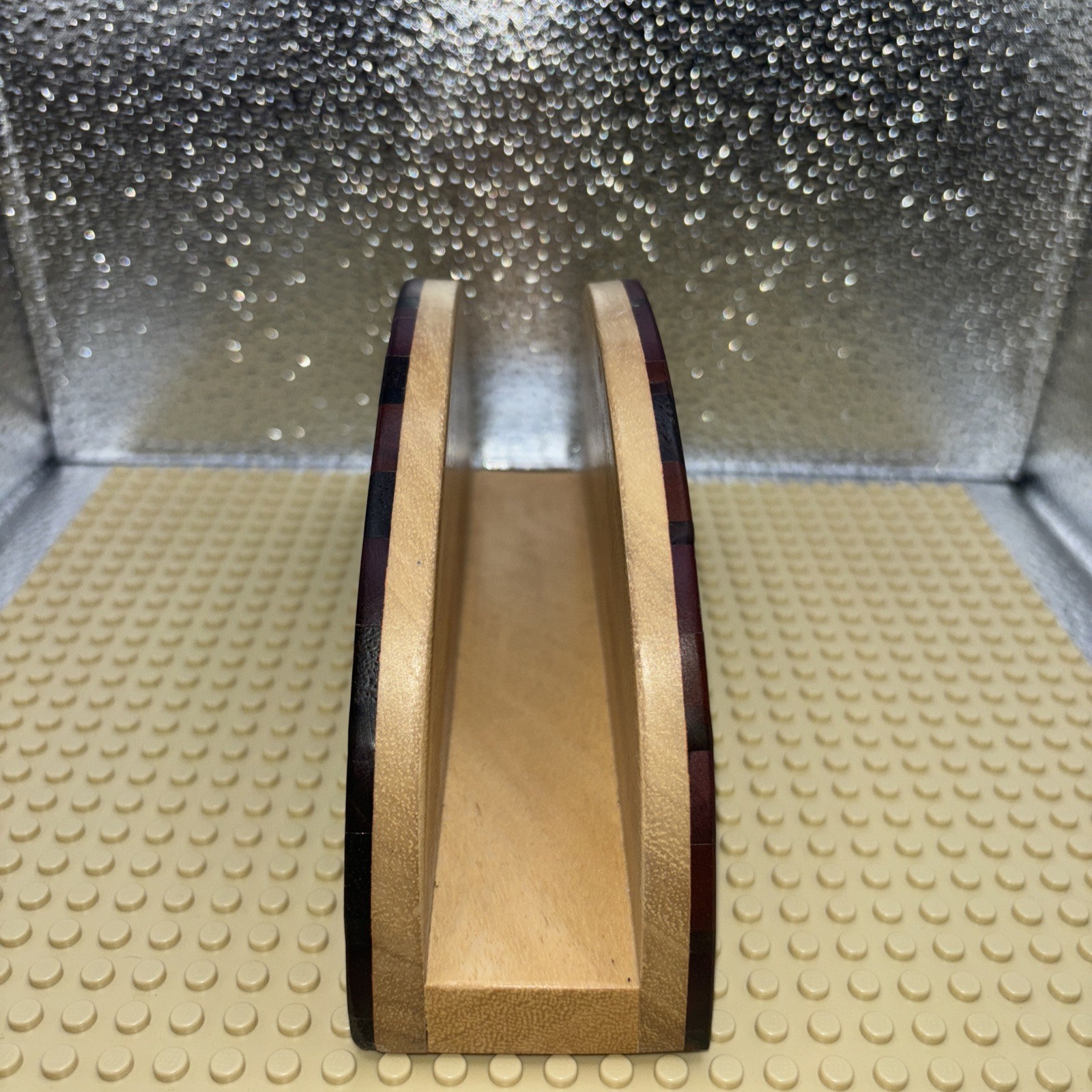 Homemade Wood Epoxy Inlay Desk Office Organizer Letter Napkin Holder MCM 7×3.5×2