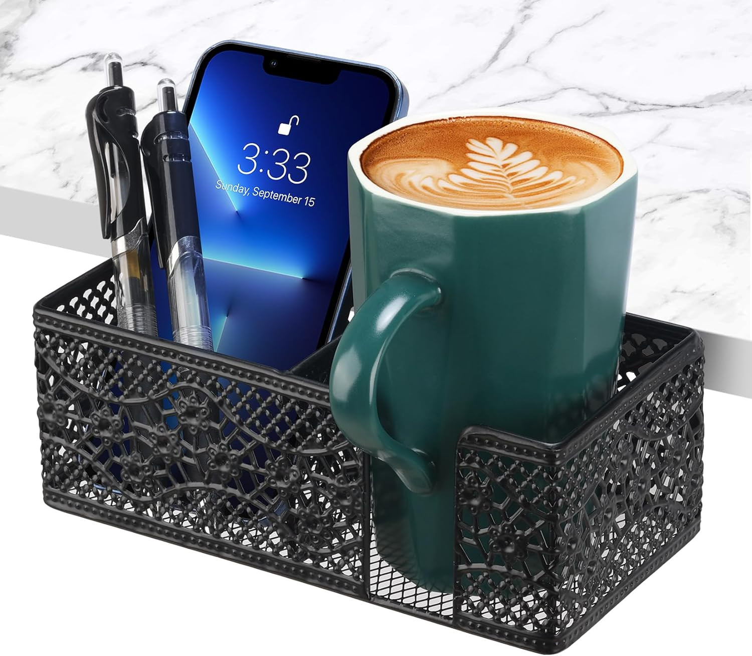 Desk Organizer Clip on Desk Cup Holder Pencil Holder for Desk Storage Beverages