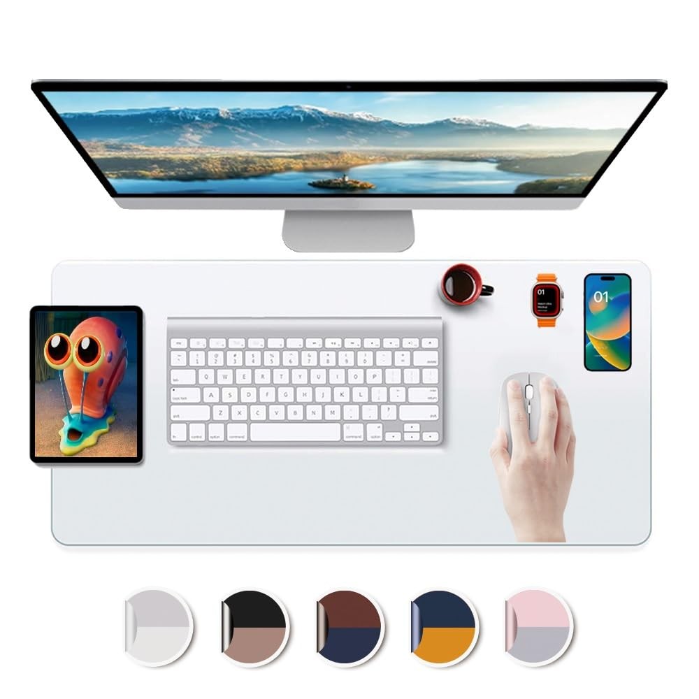 17×24 inch Office PVC Desk Pad Clear Plastic inch, 1-clear Color