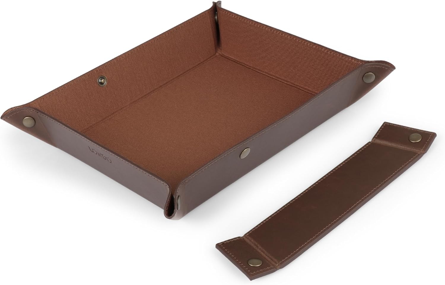 Leather Tray Organizer Practical Lightweight Water Resistant Computer Table Desk