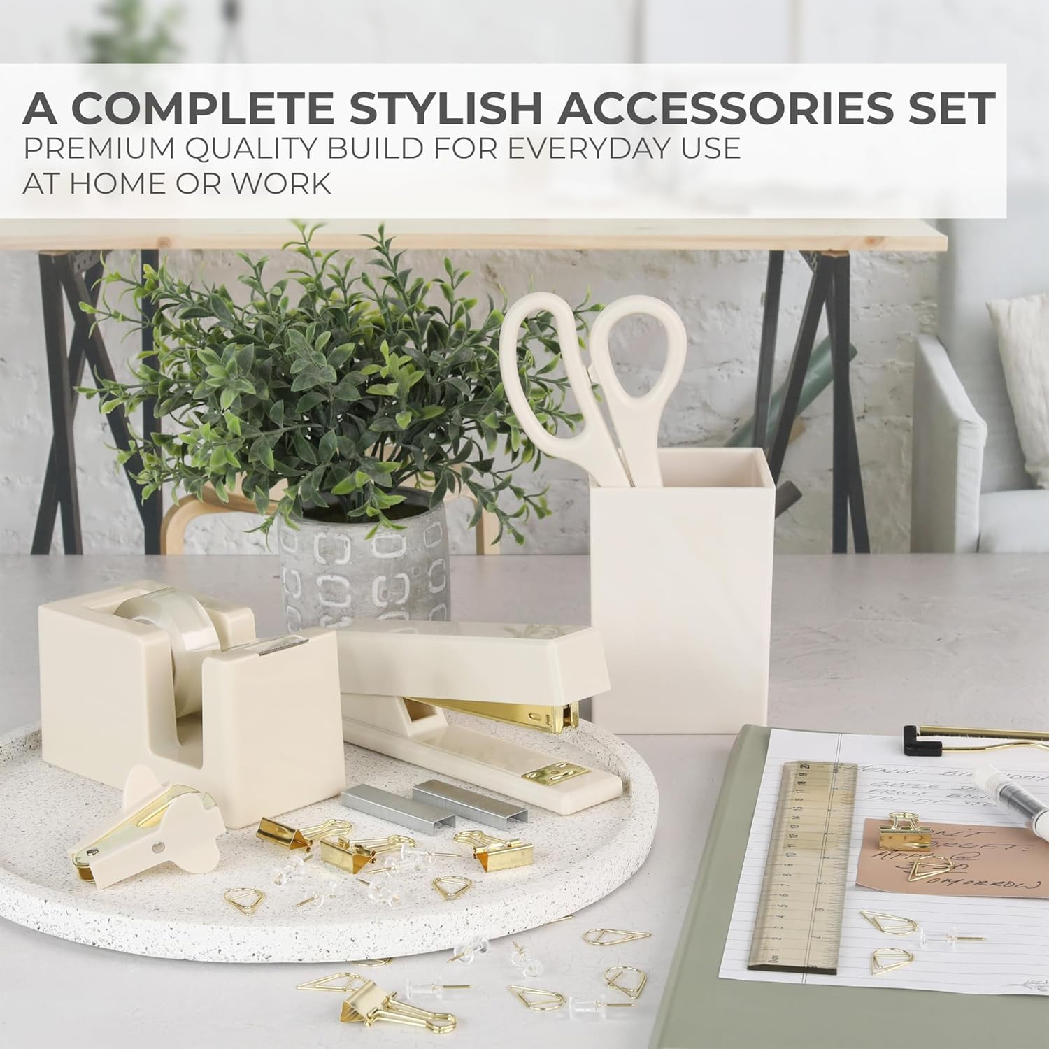Aesthetic Desk Accessories Set – a Complete Desktop Organizer Set for Women Enha