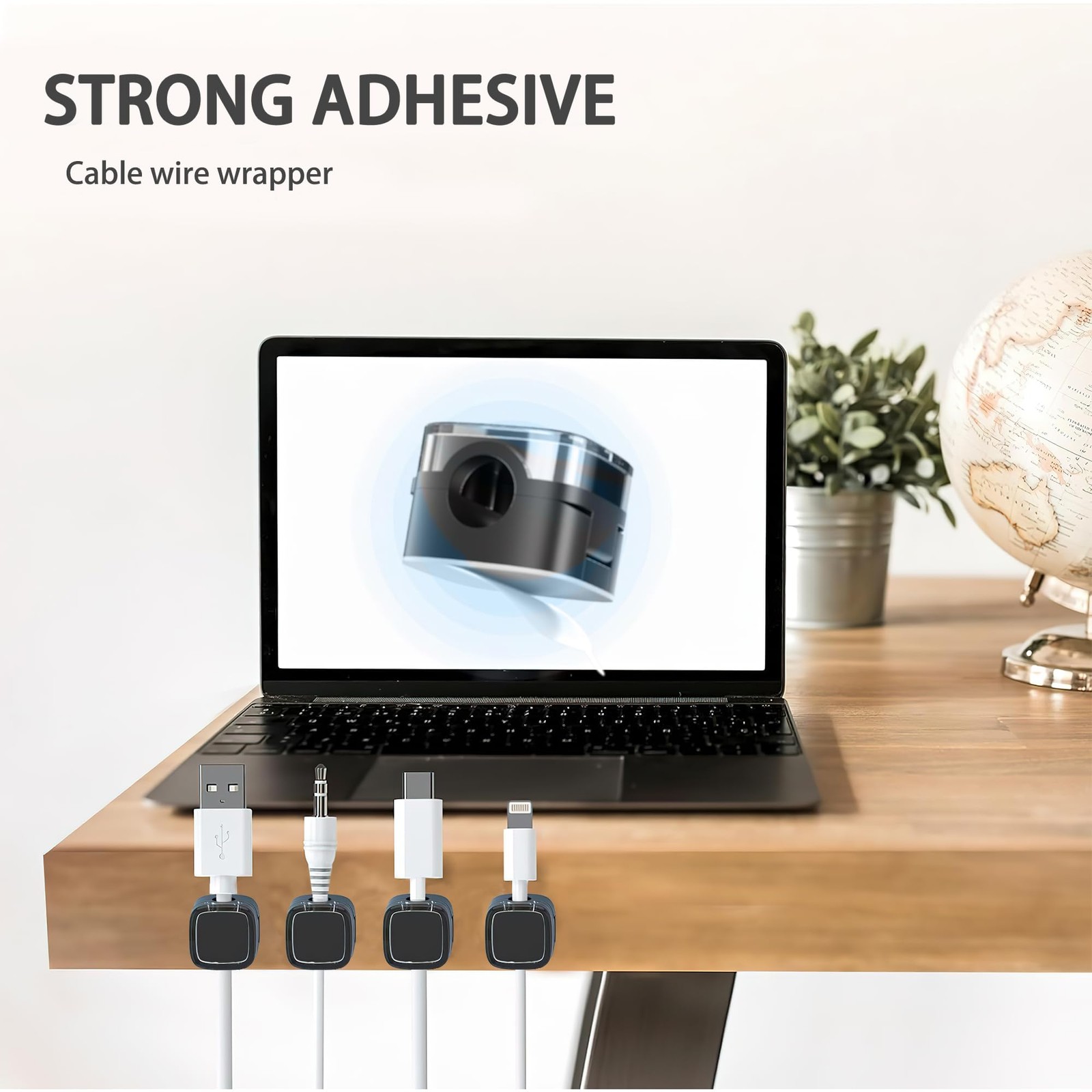6 Pack Magnetic Cord Organizer & Cable Clips – Adjustable Under Color Mixed