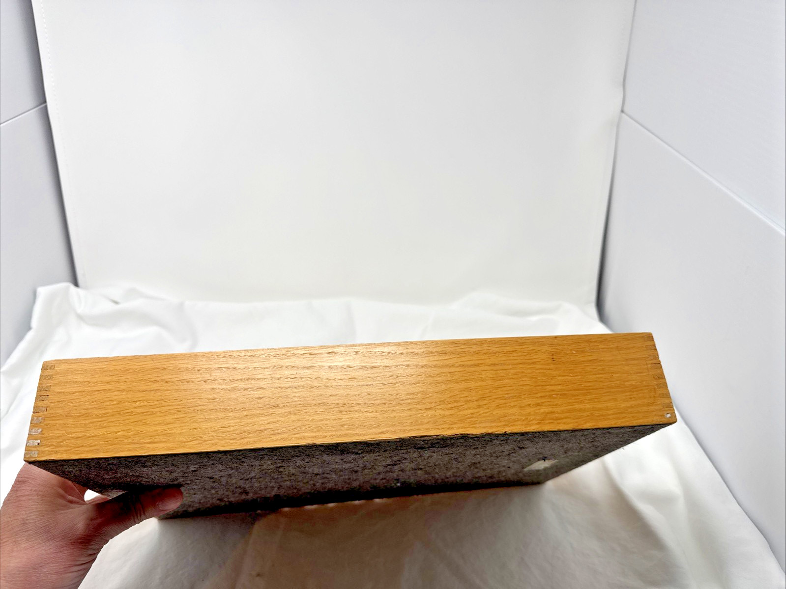 Vintage Hedges Files 1721 The Line Dovetail Oak Wooden Box Letter File Desk Tray