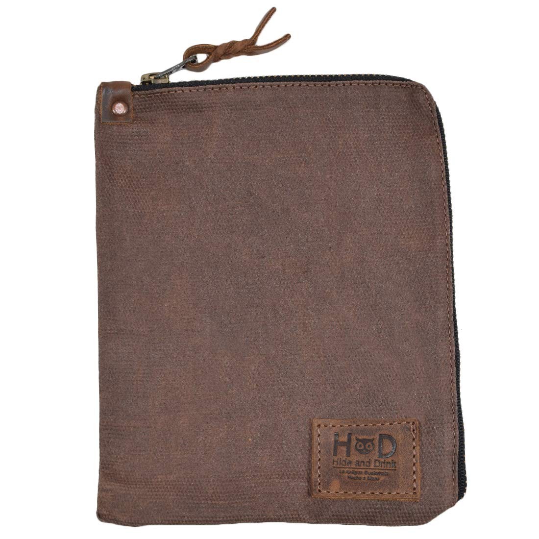 , Scribbler Case for Notebook Handmade from Waxed Canvas (Honey Bourbon)