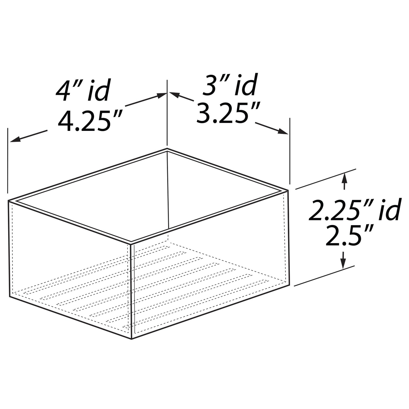 Azar Displays 556731-4PK Small Organizer Tray Compact Clear Plastic