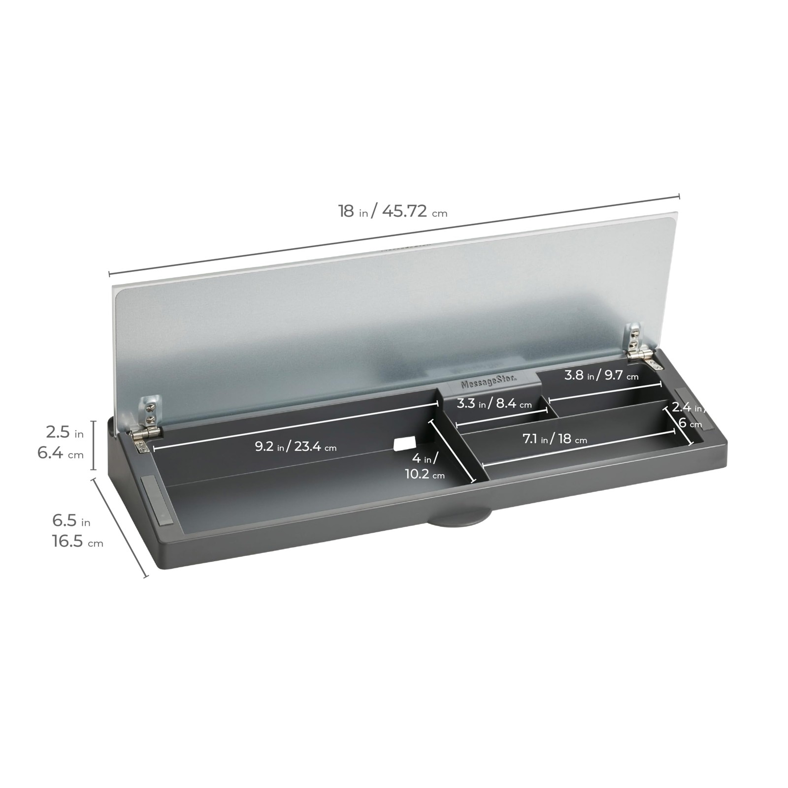 ECR4Kids MessageStor Dry-Erase Keyboard Write 18″ L x 6.5″ W x 2.5″ H, White