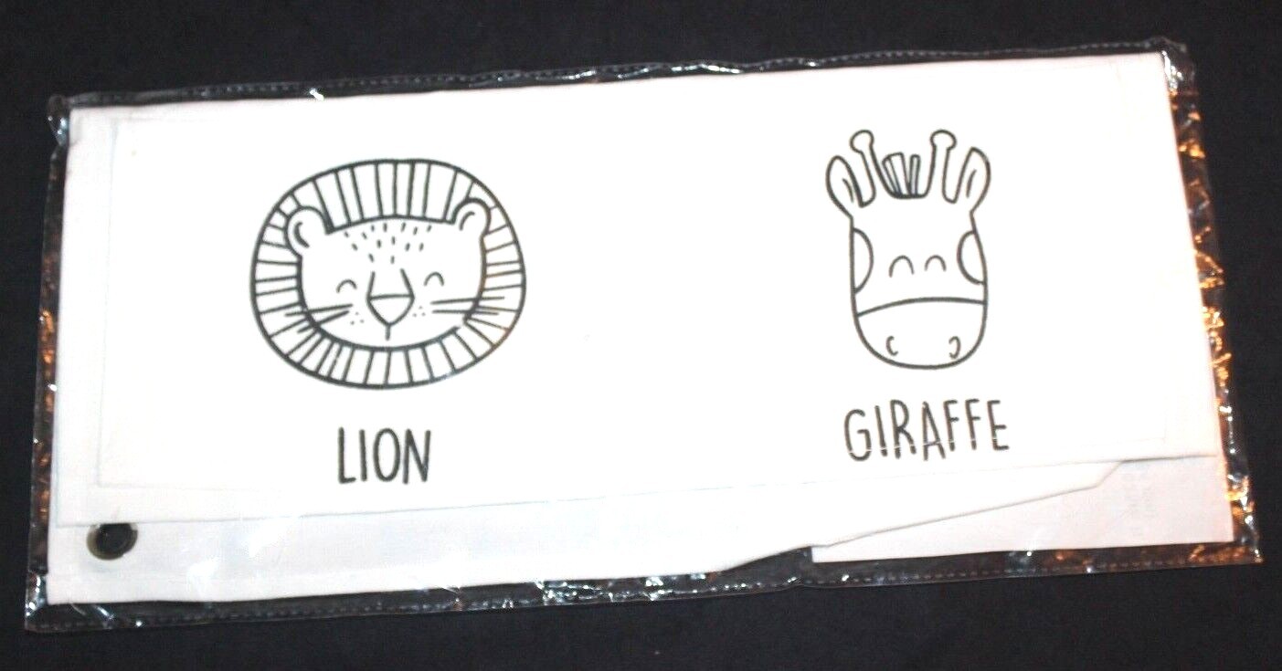 2020 Horizon Group USA Panda Elephant Giraffe Lion White Canvas Decor Organizer