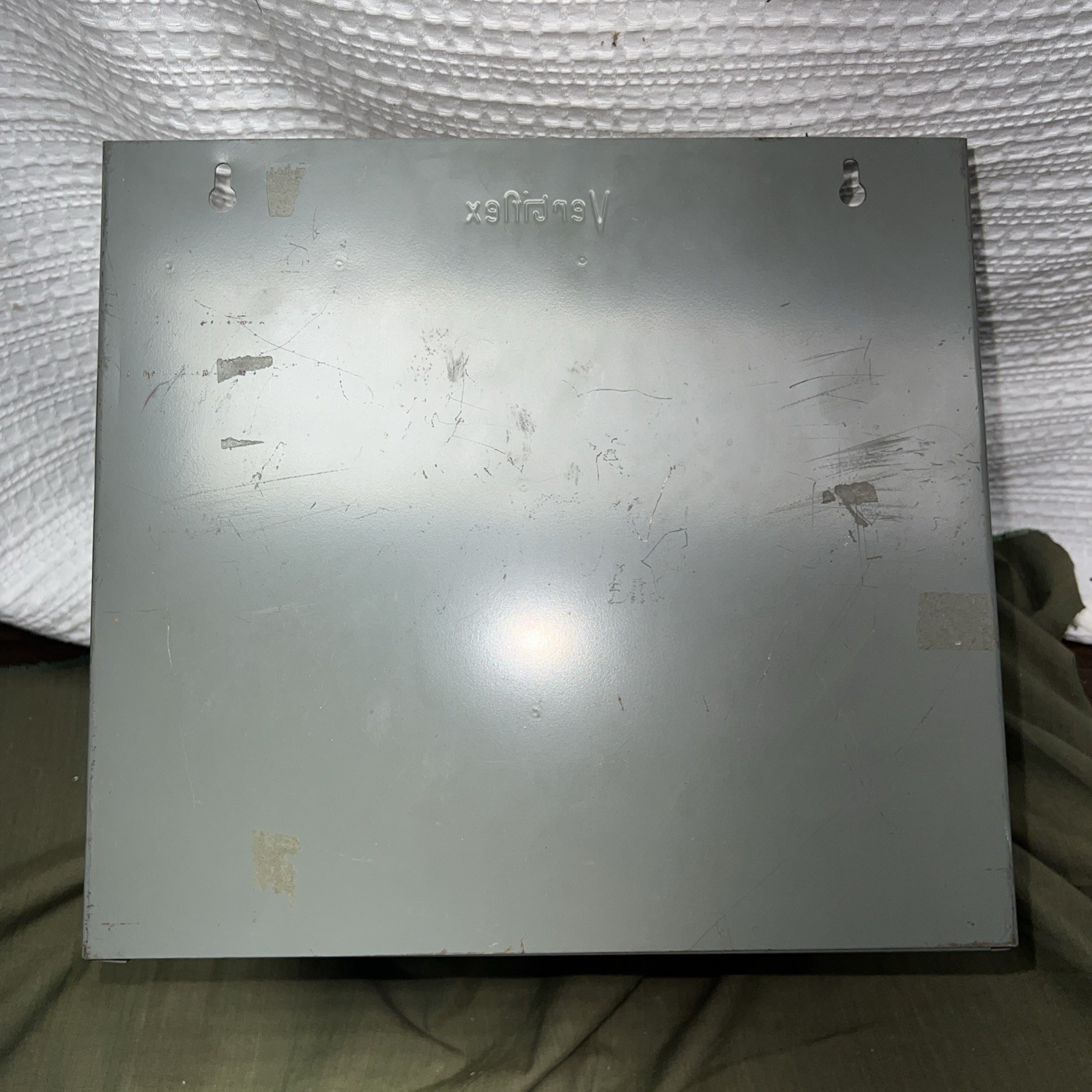 Vintage File Tray VERTIFLEX 4 Shelves Metal Industrial Office Desk Holder GRAY
