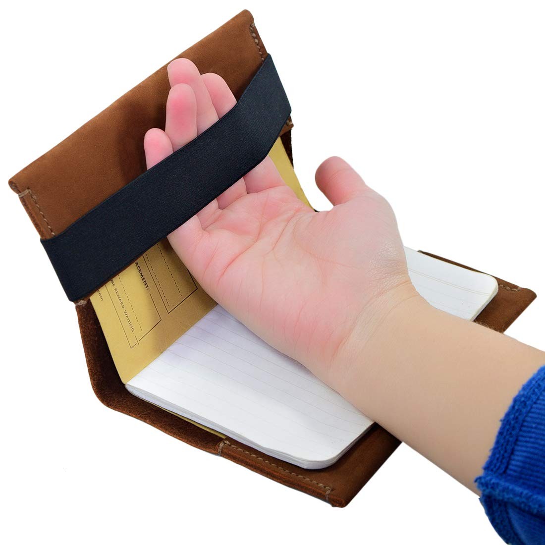 , Leather Pen Case w/Elastic Band, Fits (6 to 7 in.) Tall Notebooks/Pencil Sl…