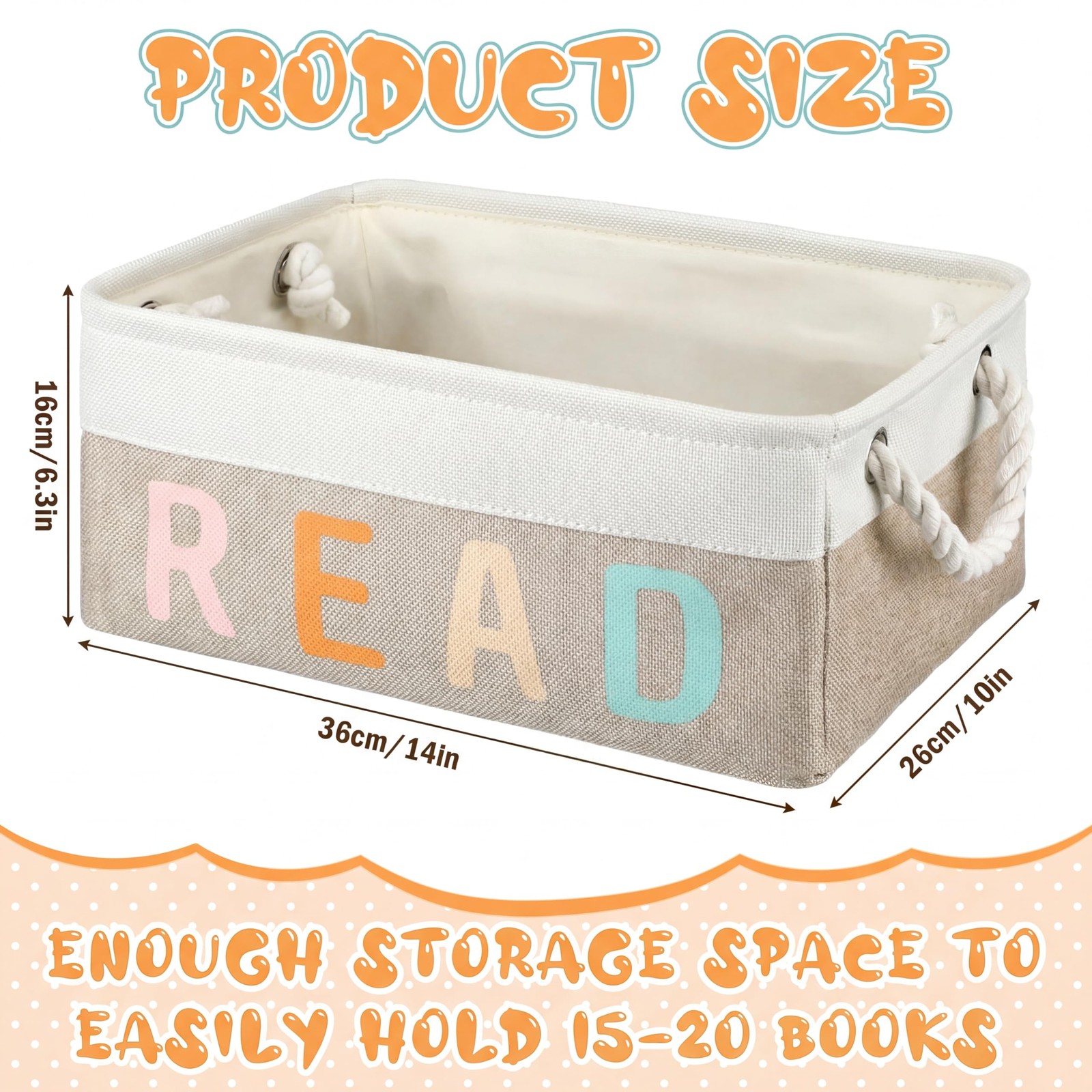 Read Storage Basket, Reading Corner Organizer Supplies Classroom Library Stor…