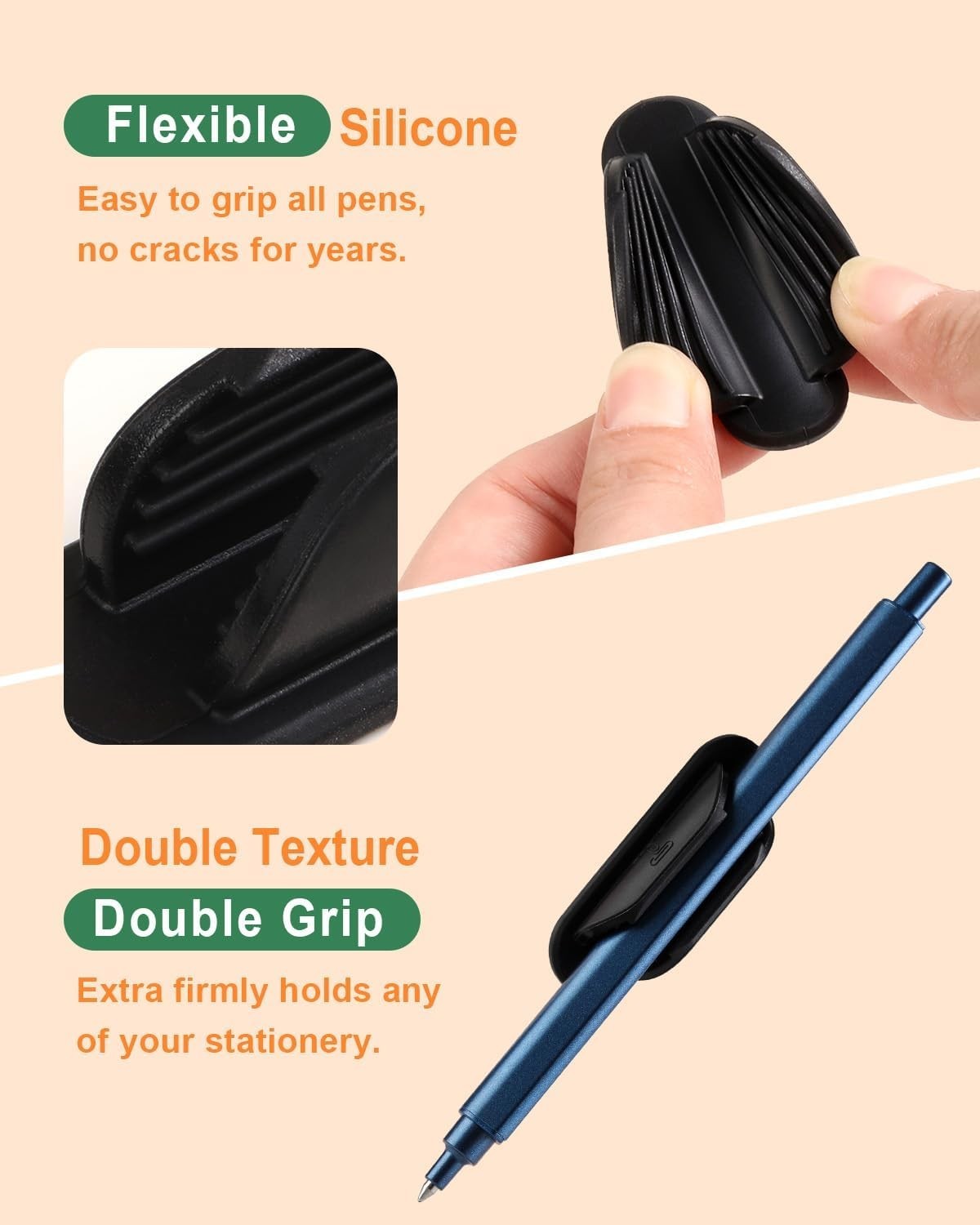10 Pack Adhesive Silicone Pencil Holder for Student Desk, Wall & Monitor – Fl…