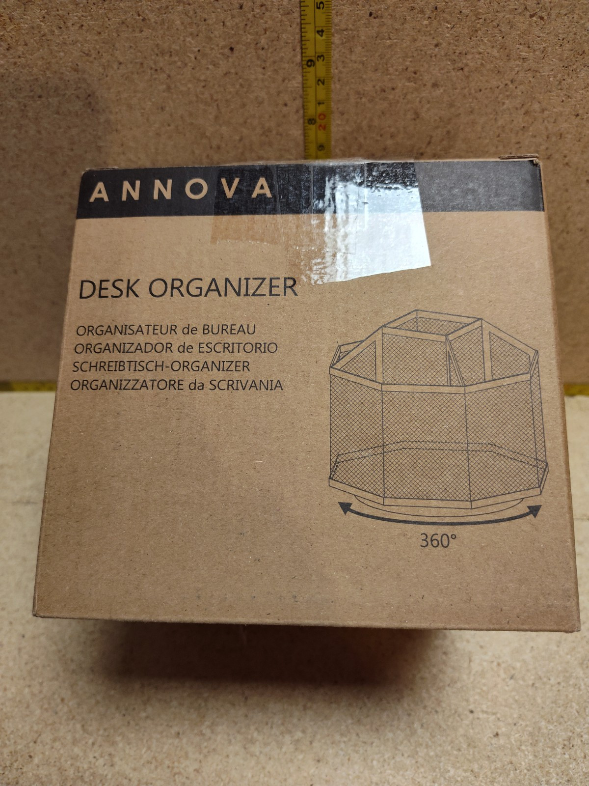 Annova Rotating Mesh Desk Organizer with 5 Compartments (Turquoise)