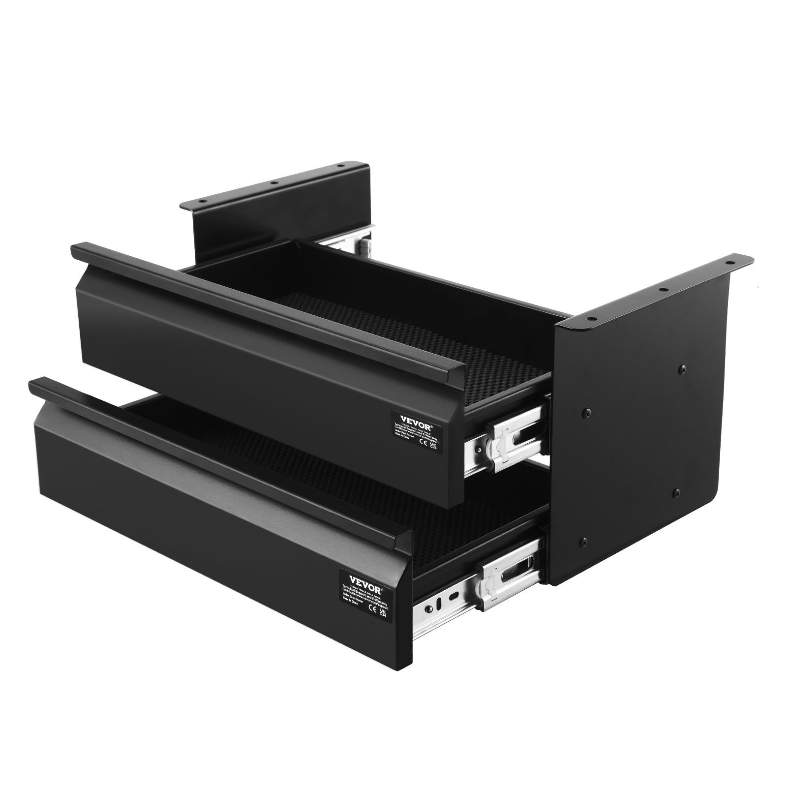 2 Drawer 16″ Under Desk Drawer Organizer Slide-out Drawer Space Saver Office