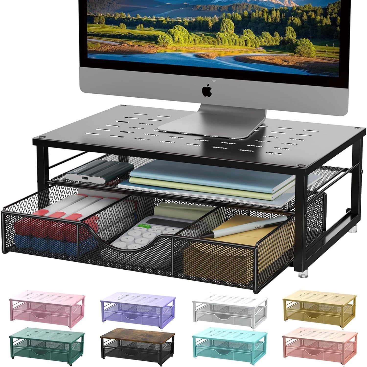 4 Tier Desk Organizer File Holder Tray Drawer Office Storage Pen Holder